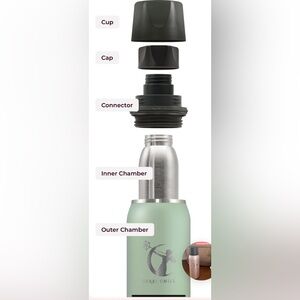 Ceres Chill breast milk collector holder—La vie en Rose Gold